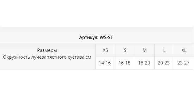 Ортез на лучезапястный сустав WS-ST LEFT Экотен, умеренная фиксация купить в OrtoMir24